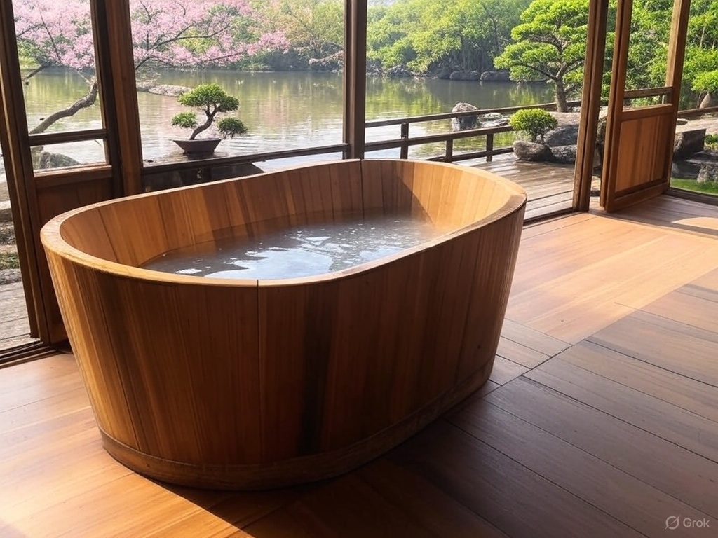 Ofuro baignoire japonaise traditionnelle